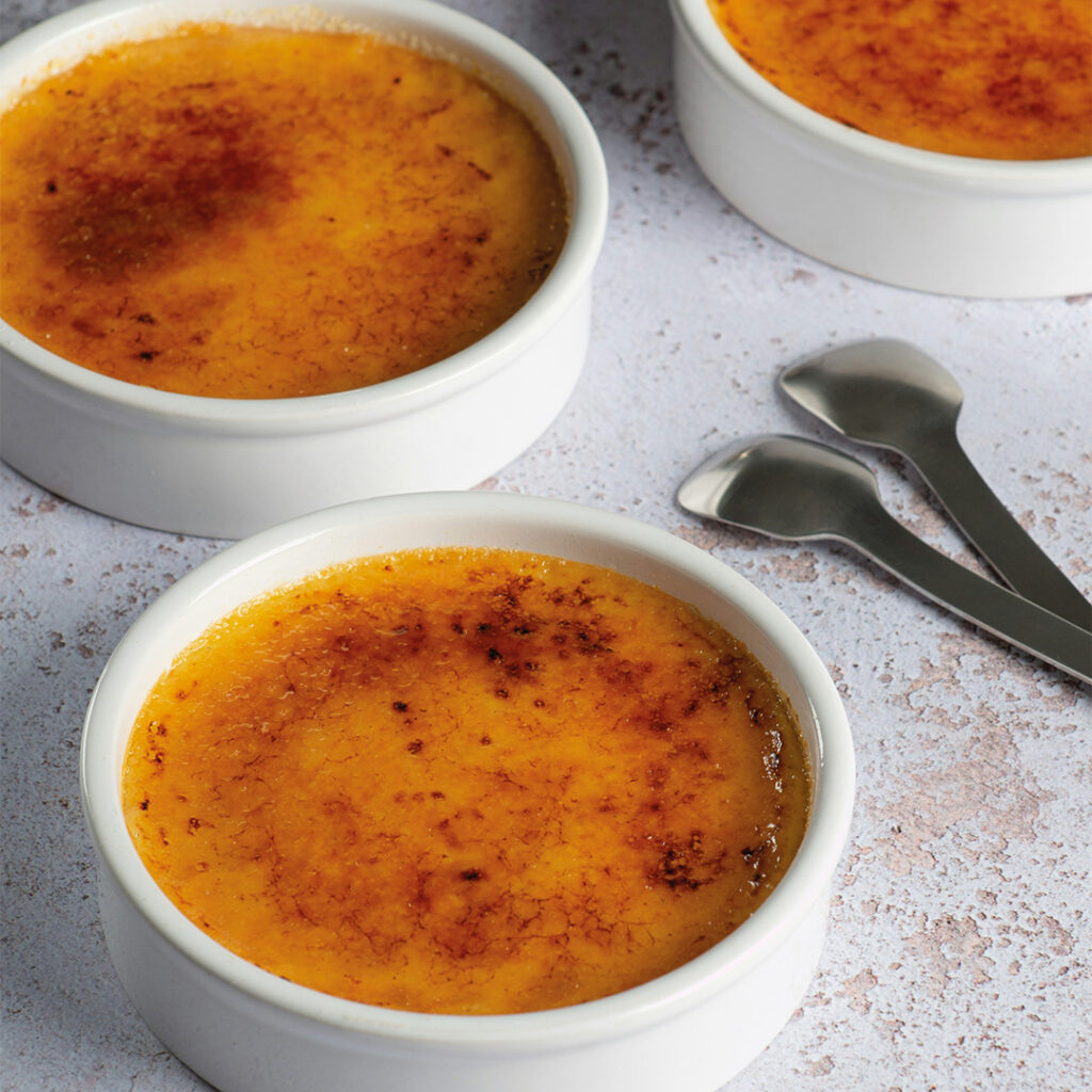Dessert crème brulée au café 