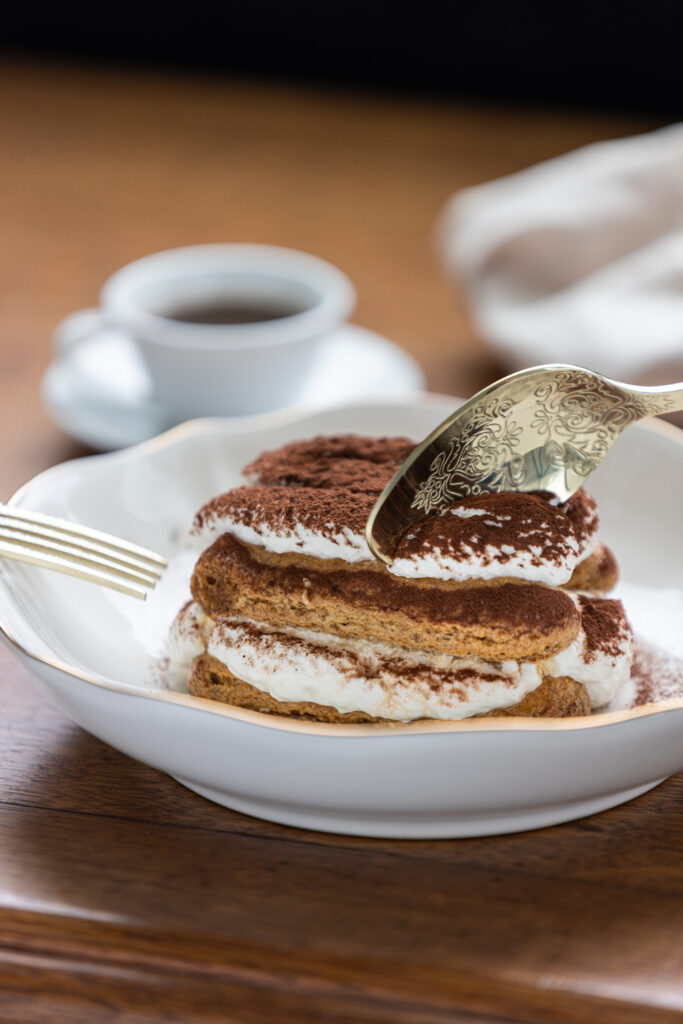 Dégustation du tiramisu.